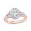 Thumbnail Image 1 of Monique Lhuillier Bliss Oval-Cut Diamond Double Halo Engagement Ring 1-1/4 ct tw 18K Two-Tone Gold