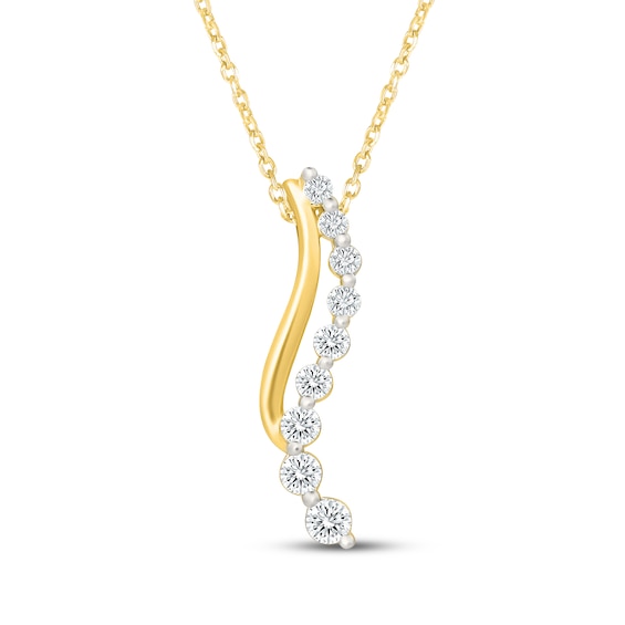 KAY Lab-Grown Diamonds Journey Necklace 1/3 ct tw 10K Yellow Gold 18"