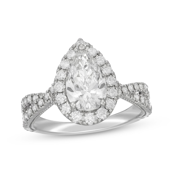 Neil Lane Artistry Pear-Shaped Lab-Created Diamond Engagement Ring 2-1/3 ct tw 14K White Gold