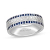 Thumbnail Image 1 of Neil Lane Men's Blue Sapphire Wedding Band 14K White Gold