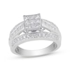 Thumbnail Image 0 of Princess-Cut Multi-Diamond Center Engagement Ring 1 ct tw 10K White Gold