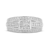 Thumbnail Image 2 of Princess-Cut Multi-Diamond Center Engagement Ring 1 ct tw 10K White Gold