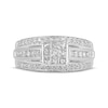 Thumbnail Image 3 of Adore Princess-Cut Multi-Diamond Center Engagement Ring 1 ct tw 10K White Gold