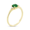 Thumbnail Image 2 of Natural Emerald & Diamond Ring 1/15 ct tw 10K Yellow Gold