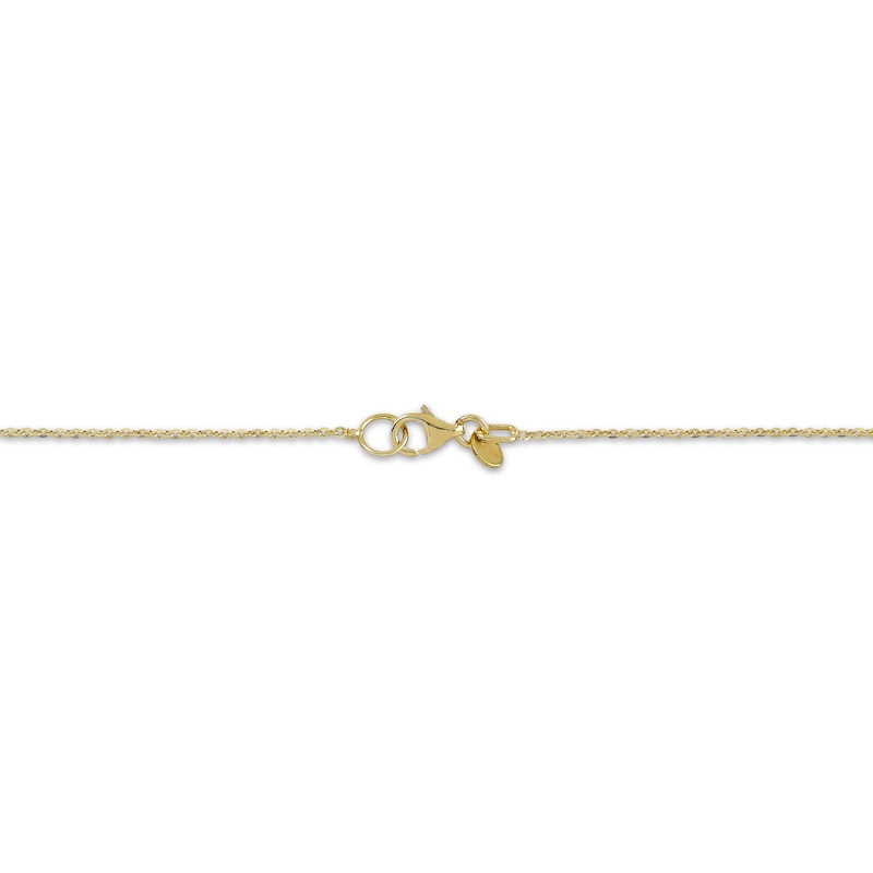 Main Image 3 of Puff Open Teardrop Necklace 14K Yellow Gold 18"