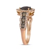 Thumbnail Image 2 of Le Vian Chocolate Waterfall Quartz Ring 5/8 ct tw Diamonds 14K Strawberry Gold