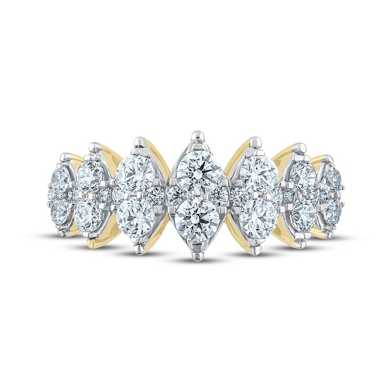 Main Image 3 of Diamond Graduated Fashion Ring 1 ct tw 14K Yellow Gold