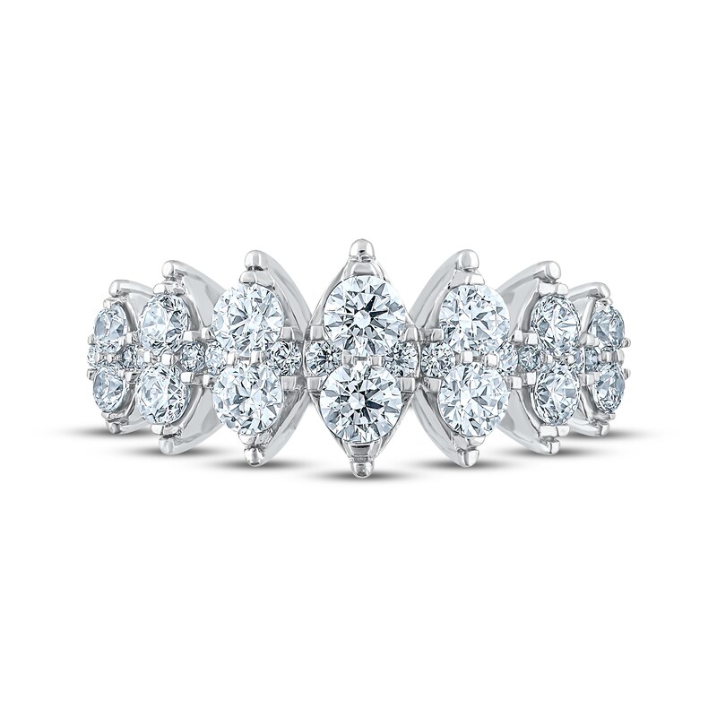 Main Image 3 of Diamond Marquise Frame Fashion Ring 1 ct tw 14K White Gold