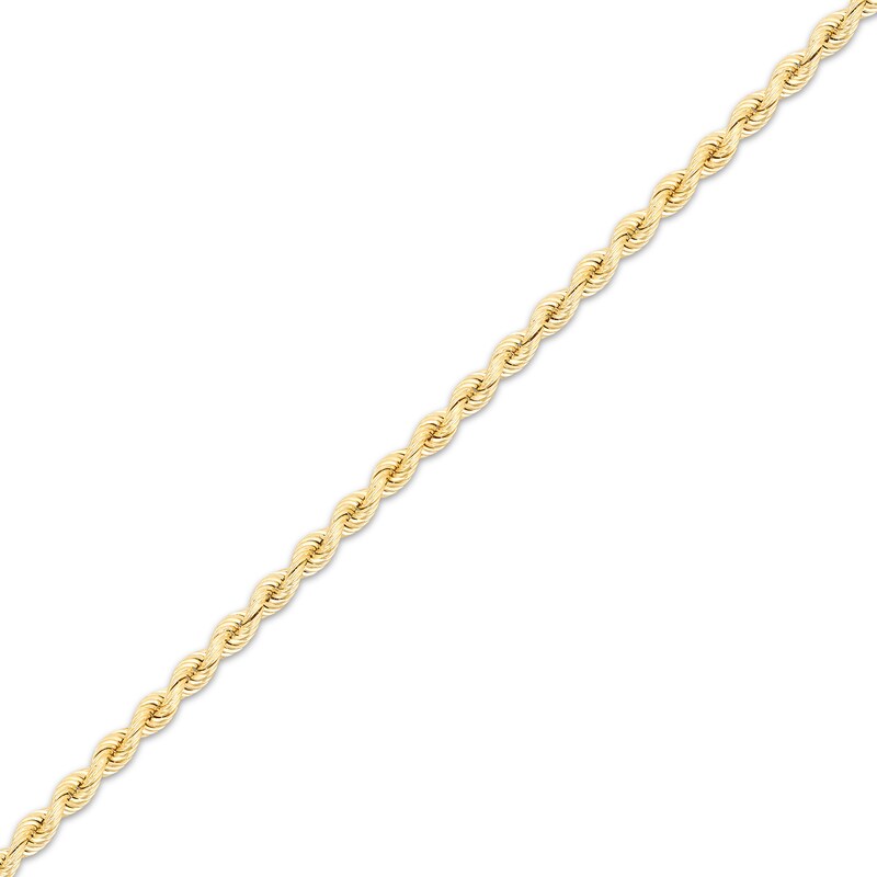Main Image 2 of Silk Rope Chain Necklace 3.7mm Solid 14K Yellow Gold 18"