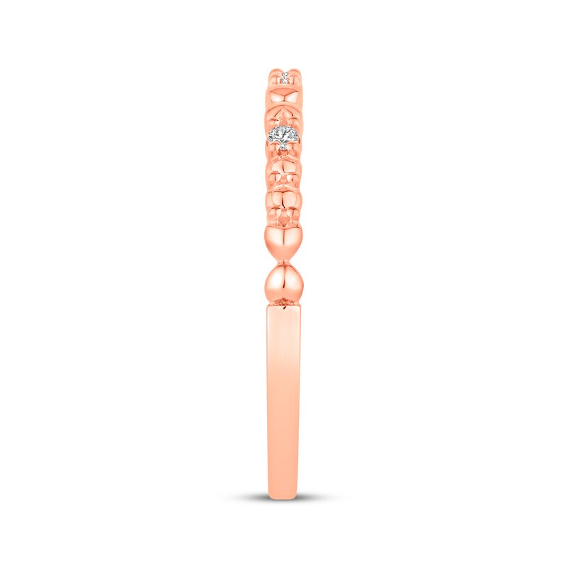 Main Image 2 of Diamond Stackable Wedding Band 1/20 ct tw 14K Rose Gold