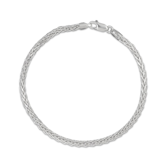 3.6mm Wheat Chain Bracelet Solid Sterling Silver 8.5"