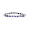 Thumbnail Image 1 of Amethyst "XO" Bracelet Sterling Silver 7.5"