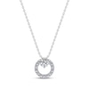 Thumbnail Image 1 of Lab-Grown Diamond Circle Necklace 1/4 ct tw Sterling Silver 18"