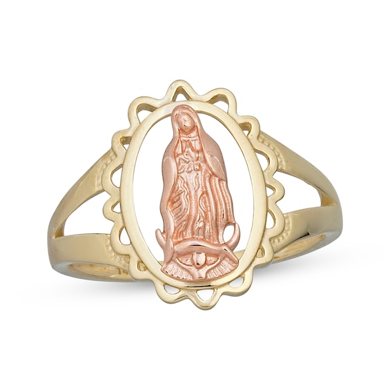 Our Lady of Guadalupe Ring 14K Two-Tone Gold
