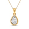 Thumbnail Image 1 of Radiant Reflections Diamond Solitaire Teardrop Frame Necklace 1/6 ct tw 10K Two-Tone Gold (J/I3)