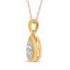 Thumbnail Image 2 of Radiant Reflections Diamond Solitaire Teardrop Frame Necklace 1/6 ct tw 10K Two-Tone Gold (J/I3)