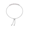 Thumbnail Image 2 of Oval-Cut Lab-Created Ruby & Round-Cut White Lab-Created Sapphire Bolo Bracelet Sterling Silver 9"