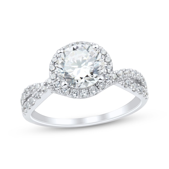 Adore Lab-Grown Diamonds Round-Cut Halo Engagement Ring 2 ct tw 10K White Gold