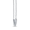 Thumbnail Image 3 of Baguette & Round-Cut Diamond Smile Necklace 1/4 ct tw 10K White Gold 18"