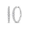 Thumbnail Image 1 of Diamond Graduated Hoop Earrings 3/4 ct tw 10K White Gold