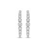 Thumbnail Image 2 of Diamond Graduated Hoop Earrings 3/4 ct tw 10K White Gold