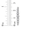 Thumbnail Image 5 of Diamond Graduated Hoop Earrings 3/4 ct tw 10K White Gold