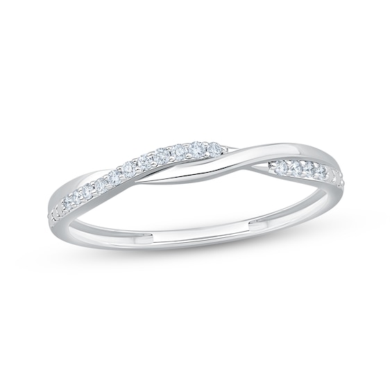 Adore Diamond Twist Anniversary Ring 1/15 ct tw 10K White Gold
