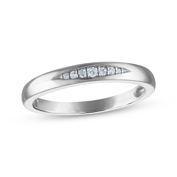 Adore Diamond Wedding Band 1/20 ct tw 10K White Gold