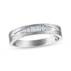 Thumbnail Image 1 of Adore Men's Baguette & Round-Cut Diamond Wedding Band 1/6 ct tw 10K White Gold