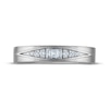 Thumbnail Image 3 of Adore Men's Baguette & Round-Cut Diamond Wedding Band 1/6 ct tw 10K White Gold