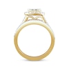 Thumbnail Image 3 of Adore Princess-Cut Multi-Diamond Center Bridal Set 1-1/2 ct tw 10K Yellow Gold