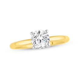Lab-Created Diamonds by KAY Round-Cut Solitaire Engagement Ring 1 ct tw 14K Yellow Gold (F/VS2)