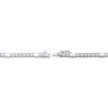 Thumbnail Image 3 of Emerald-Cut Lab-Created Opal & White Lab-Created Sapphire Station Bracelet Sterling Silver 7.25"