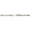 Thumbnail Image 3 of Emerald-Cut Citrine & White Lab-Created Sapphire Station Bracelet Sterling Silver 7.25&quot;