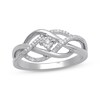 Thumbnail Image 1 of Diamond Wave Ring 1/10 ct tw Sterling Silver
