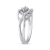 Thumbnail Image 2 of Diamond Wave Ring 1/10 ct tw Sterling Silver