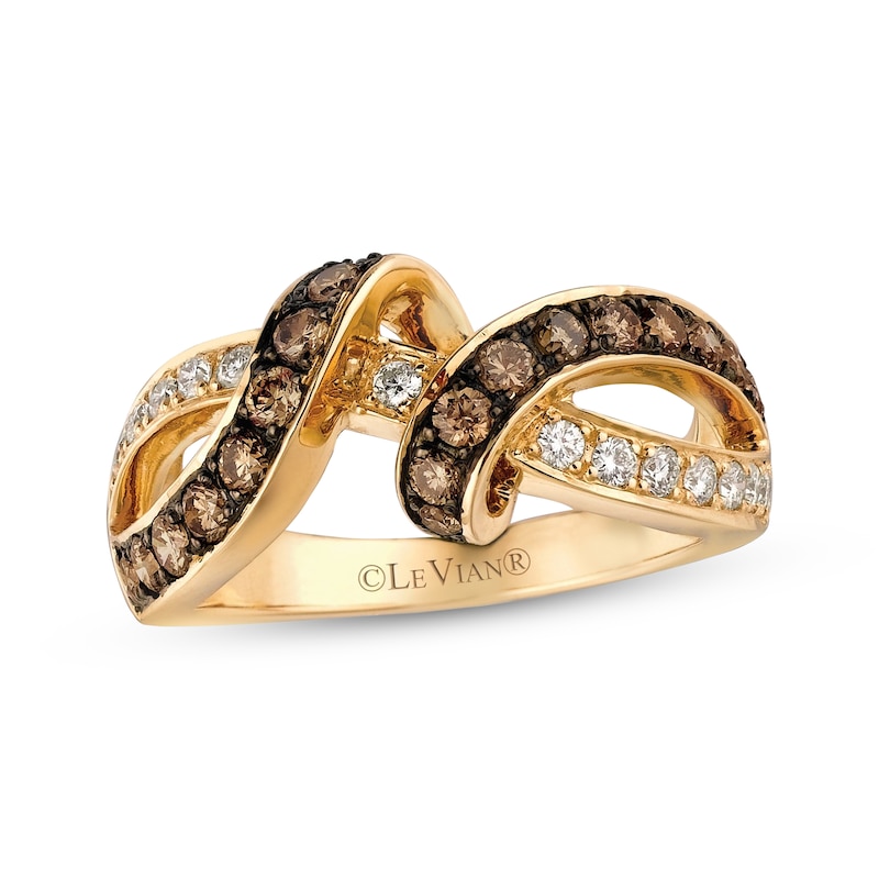 Le Vian Diamond Twist Ring 7/8 ct tw 14K Honey Gold