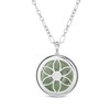 Thumbnail Image 3 of Nephrite Jade Chinese "Luck" Circle Necklace Sterling Silver 18"