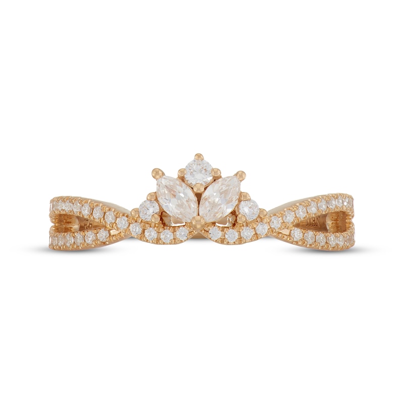Main Image 3 of Neil Lane Marquise & Round-Cut Diamond Anniversary Ring 3/8 ct tw 14K Yellow Gold