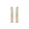 Thumbnail Image 2 of Baguette & Round-Cut Diamond  Inside-Out Hoop Earrings 1-3/4 ct tw 14K Yellow Gold