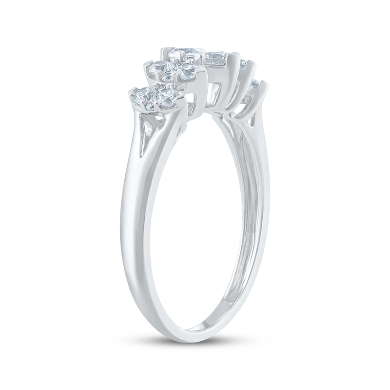 Main Image 2 of Diamond Marquise Frame Fashion Ring 1/2 ct tw 10K White Gold