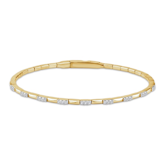 Diamond Flex Bangle Bracelet 1/3 ct tw 10K Yellow Gold