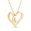 Thumbnail Image 3 of Diamond Looping Heart Necklace 1/5 ct tw 10K Yellow Gold 18"