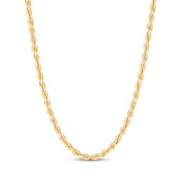 Silk Rope Chain Necklace 2.5mm Solid 14K Yellow Gold 20"