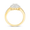 Thumbnail Image 3 of Multi-Diamond Center Double Octagon Halo Ring 1/2 ct tw 10K Yellow Gold
