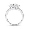 Thumbnail Image 2 of Toi et Moi Pear-Shaped & Oval-Cut Lab-Grown diamond Engagement Ring 2-1/4 ct tw 14K White Gold