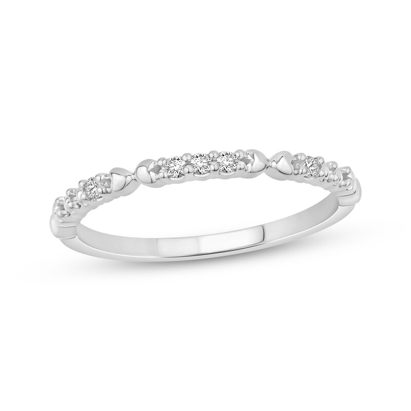Main Image 1 of Adore Diamond Stackable Wedding Band 1/20 ct tw 14K White Gold