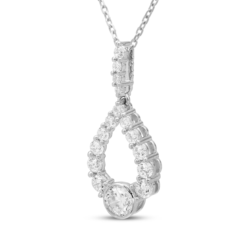 Main Image 2 of Milestones Diamond Teardrop Necklace 1 ct tw 10K White Gold 18"
