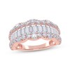 Thumbnail Image 1 of KAY Lab-Grown Diamonds Baguette & Round-Cut Scalloped Ring 1-1/2 ct tw 14K Rose Gold