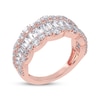 Thumbnail Image 2 of KAY Lab-Grown Diamonds Baguette & Round-Cut Scalloped Ring 1-1/2 ct tw 14K Rose Gold
